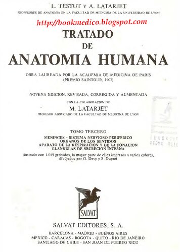 Tratado De Anatomia Humana 9ed Tomo 3
