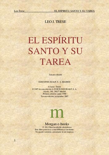 El Espiritu Santo Y Su Tarea