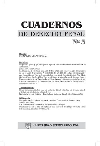 Cuadernos De Derecho Penal 03
