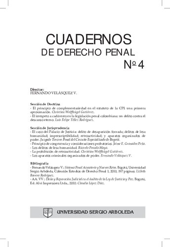 Cuadernos De Derecho Penal 04