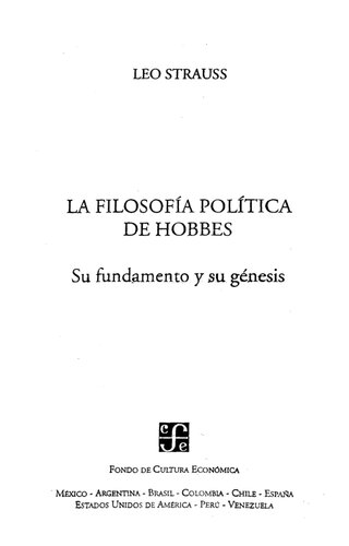 La Filosofia Politica De Hobbes