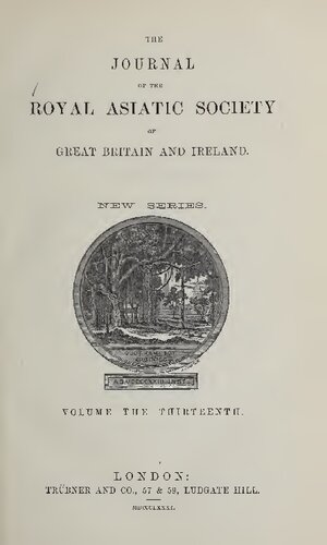 The Journal of the Royal Asiatic Society of Great Britain and Ireland; New Series