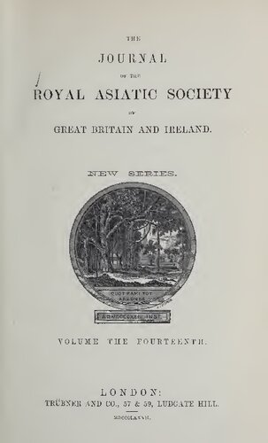 The Journal of the Royal Asiatic Society of Great Britain and Ireland; New Series