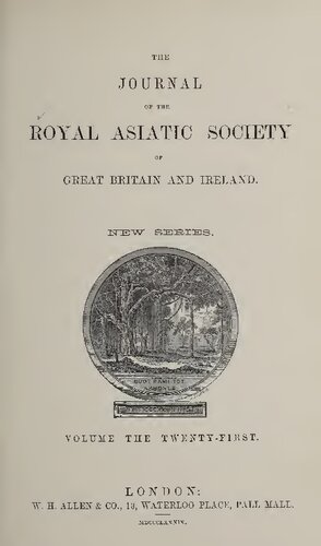 The Journal of the Royal Asiatic Society of Great Britain and Ireland; New Series