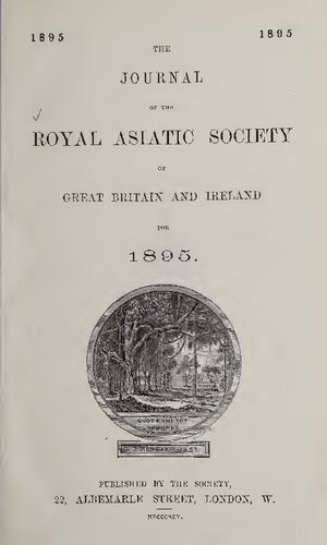 The Journal of the Royal Asiatic Society of Great Britain and Ireland for 1895