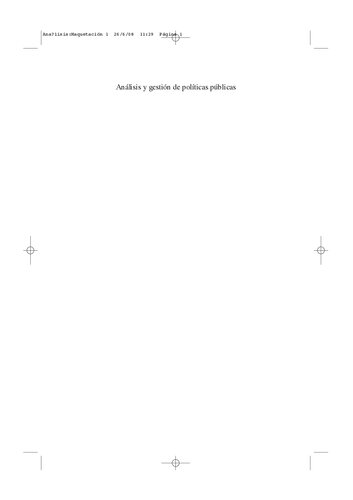 Análisis y gestión de políticas públicas