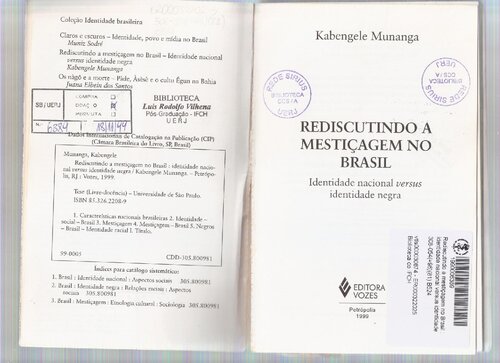 Rediscutindo a mestiçagem no Brasil: Identidade nacional versus identidade negra