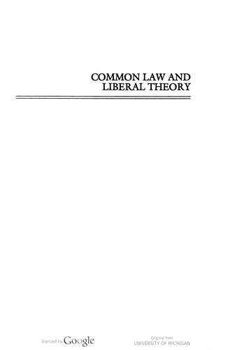 Common Law and Liberal Theory
