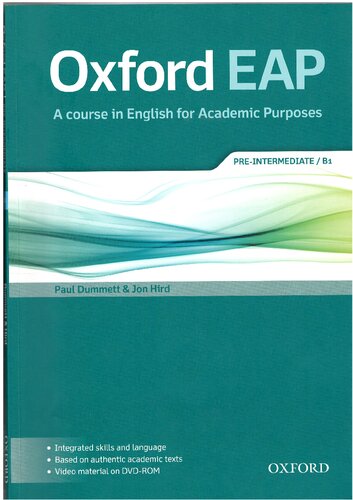 Oxford EAP: A course in English for Academic Purposes (Pre-Intermediate/B1)
