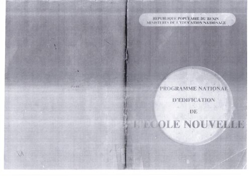 Programme national d’edification de l’ecole nouvelle