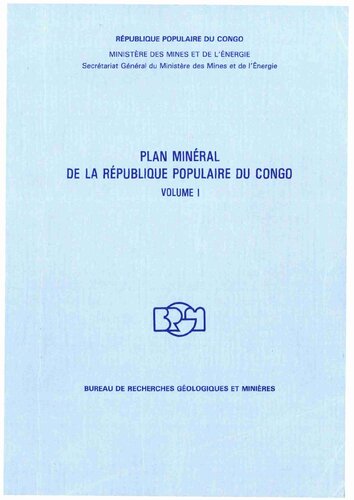 Plan minéral de la République Populaire du Congo. Volume I, Volume II