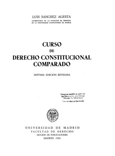 Curso de derecho constitucional comparado
