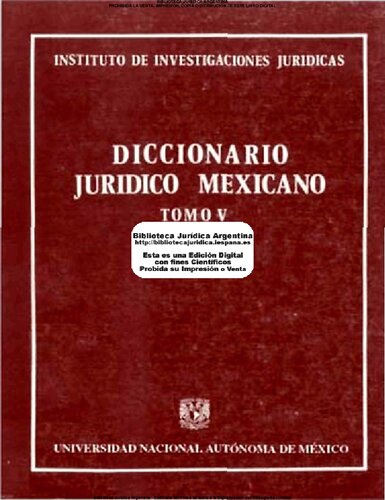 Diccionario Juridico Mexicano Tomo 5 I