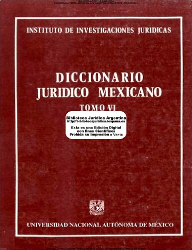 Diccionario Juridico Mexicano Tomo 6 L