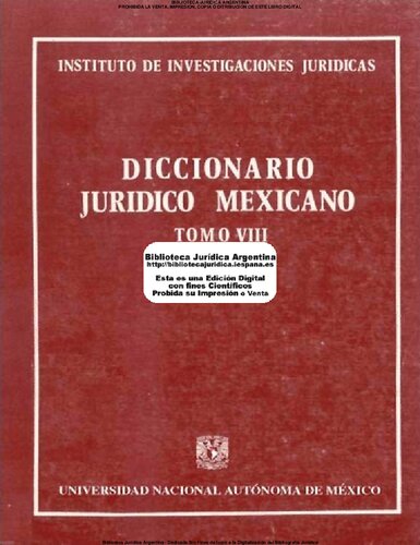 Diccionario Juridico Mexicano Tomo 8 Rep