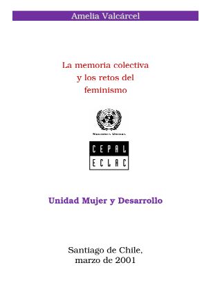 La memoria colectiva y los retos del feminismo