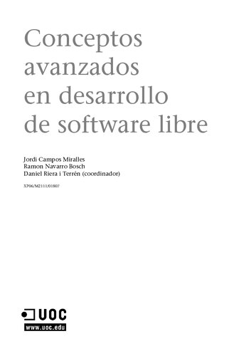 Conceptos avanzados en desarrollo de software libre