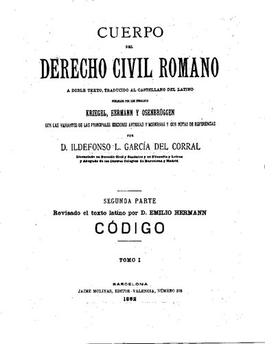 Cuerpo Del Derecho Civil Romano