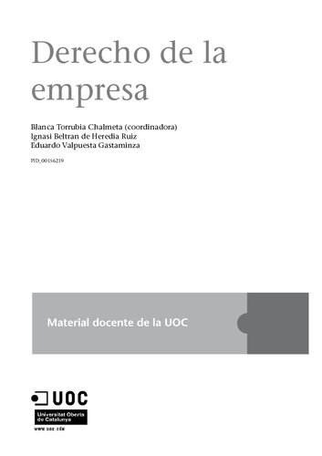 Derecho De La Empresa