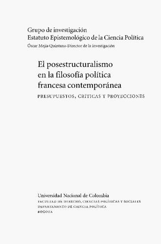 El posestructuralismo en la filosofía política francesa contemporánea
