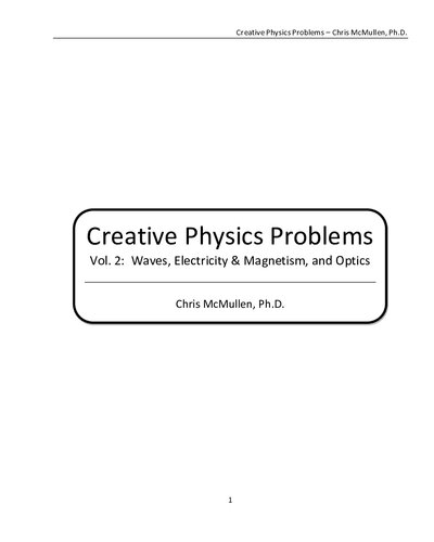 Creative Physics Problems: Mechanics 2