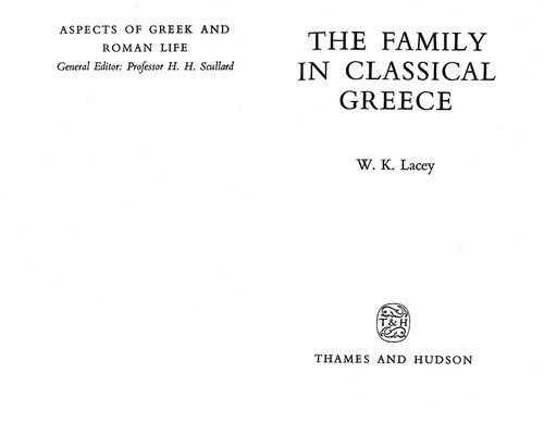 The Family in Classical Greece