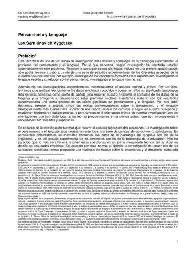 Pensamiento y Lenguaje