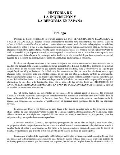 Historia De La Inquisicion