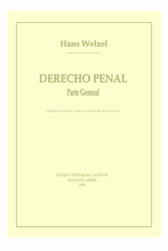Derecho Penal. Parte General