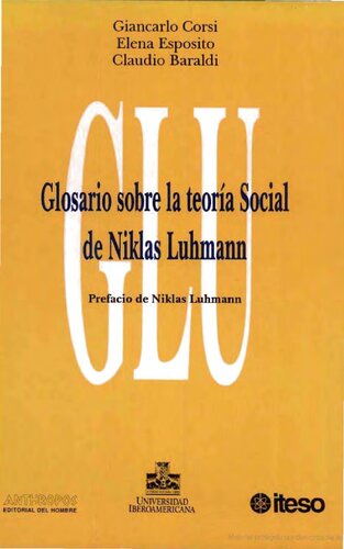 Glosario Sobre La Teoria Social De Niklas Luhmann