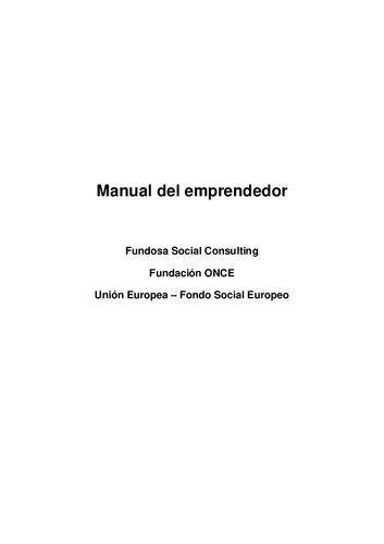 Manual Del Emprendedor