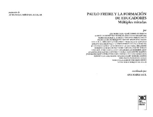 Paulo Freire Y La Formacion De Educadores