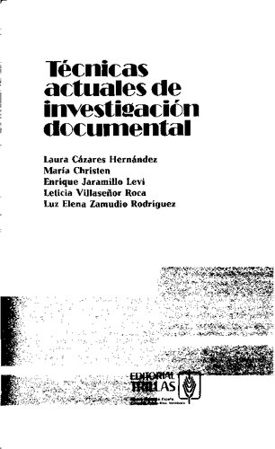 Tecnicas Actuales De Investigacion Documental
