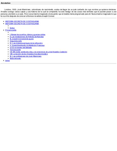 Historia Secreta De Costaguana