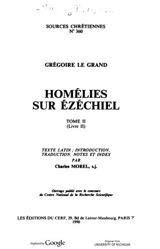 Homélies sur Ézéchiel