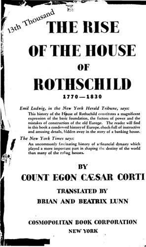 The Rise of the House of Rothschild [searchable]
