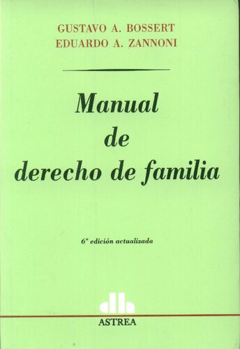 Manual De Derecho De Familia
