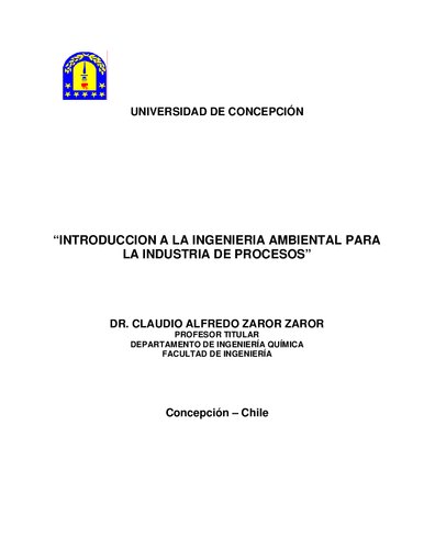 Introduccion A La Ingenieria Ambiental Para La Industria De Procesos