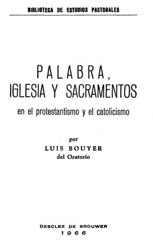 Palabra Iglesia Y Sacramentos