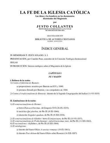 La Fe De La Iglesia Catolica