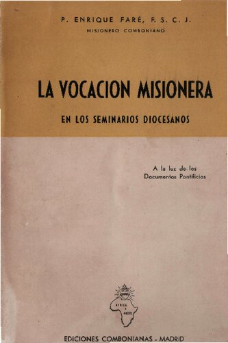 La Vocacion Misionera En Los Seminarios Diocesanos