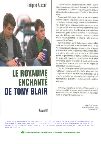 Le royaume enchanté de Tony Blair