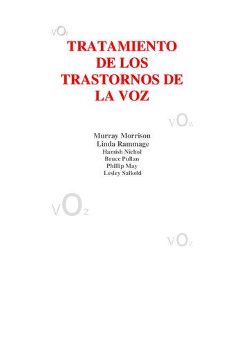 Tratamientos de los trastornos de la voz