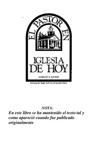 El Pastor En La Iglesia De Hoy