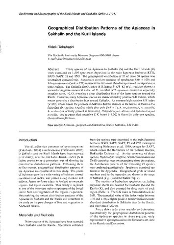 Biodiversity and biogeography of the Kuril Islands and Sakhalin. Volume 3