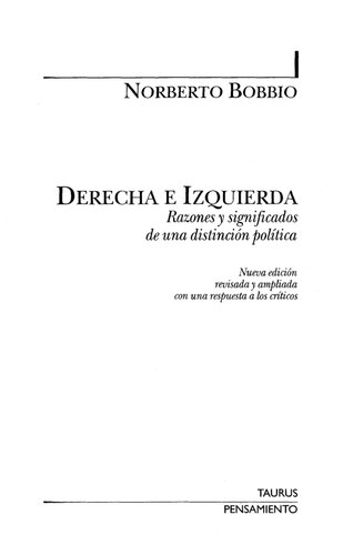 Derecha e izquierda: razones y significados de una distinción política