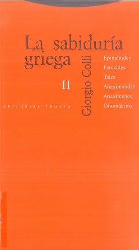 La Sabiduria Griega II