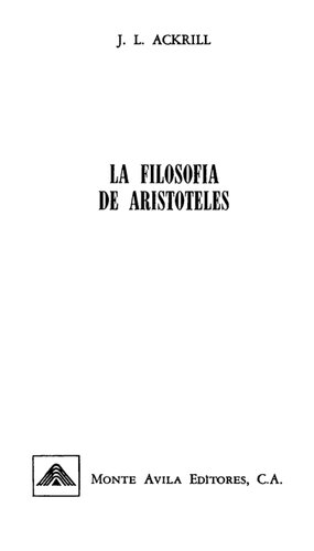 La Filosofia de Aristoteles