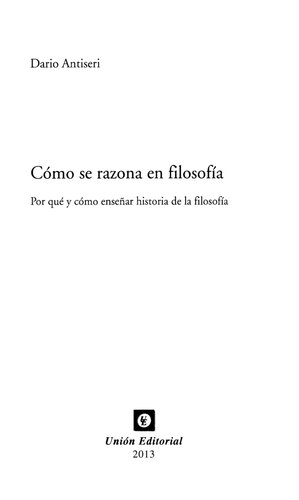 Como Se Razona En Filosofia