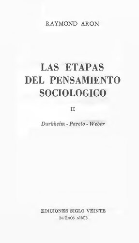 Las Etapas Del Pensamiento Sociologico II